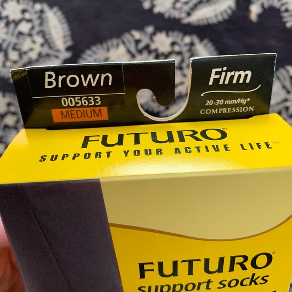 FUTURO Support Socks - Men's Compression Socks - Brown Size M - Firm 20-30 mm/Hg - Picture 2 of 6